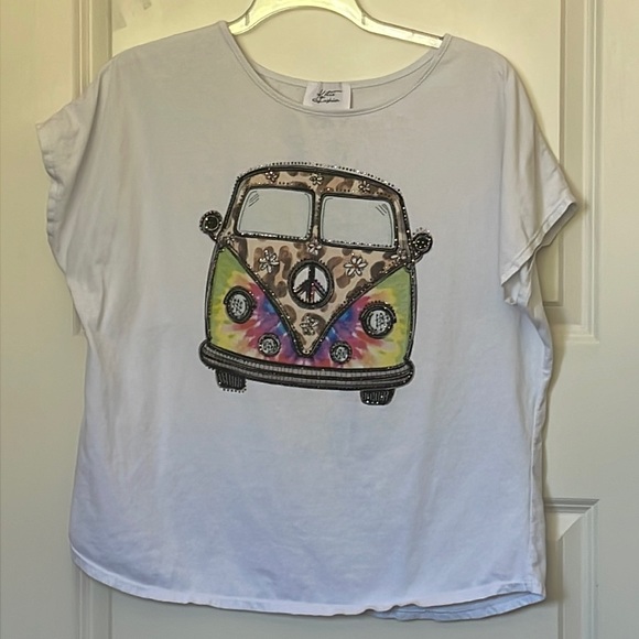 Kati’s Fashion VW Hippie Van Studded Tee - Picture 1 of 4